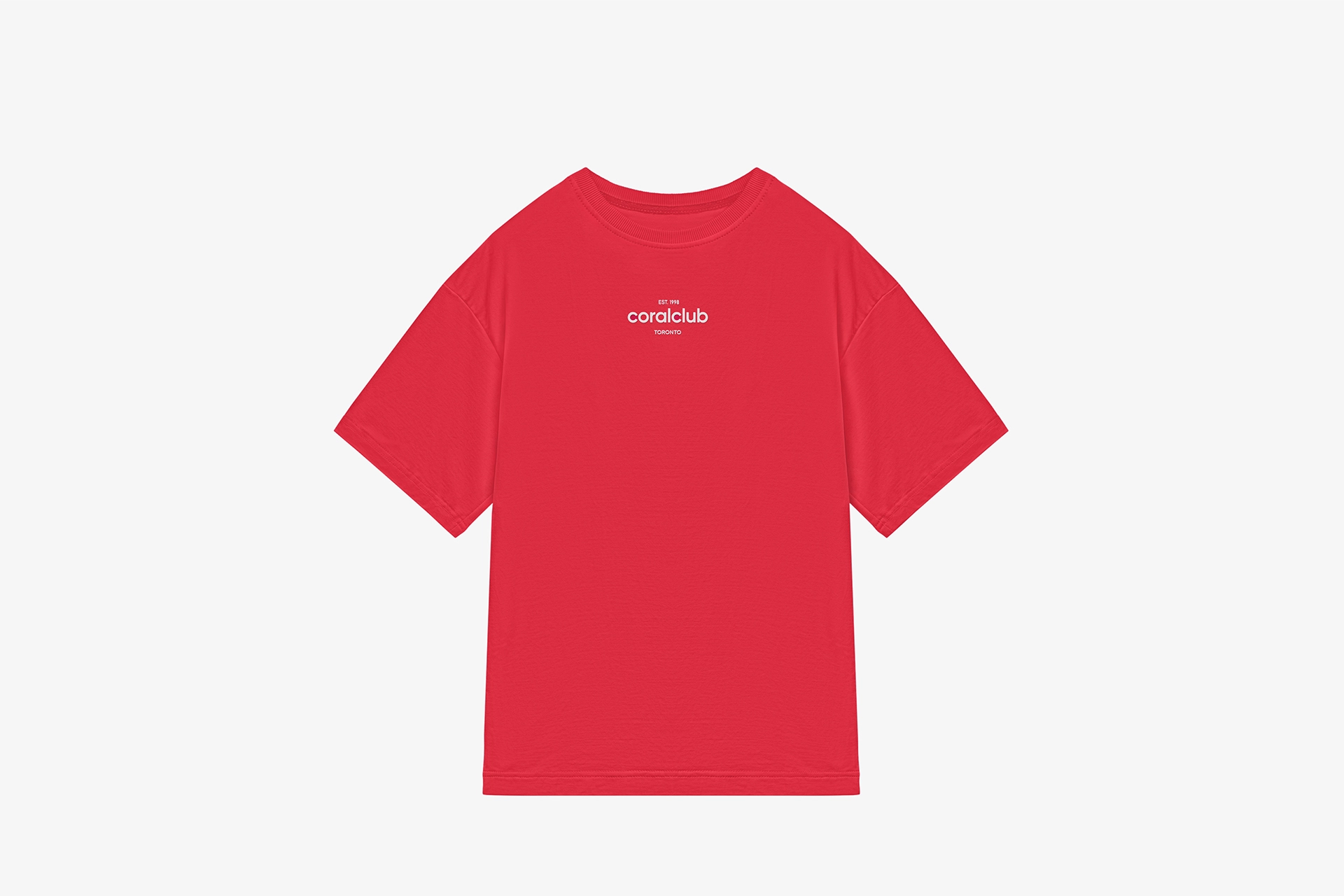 Oversized T-Shirt, korallenrot